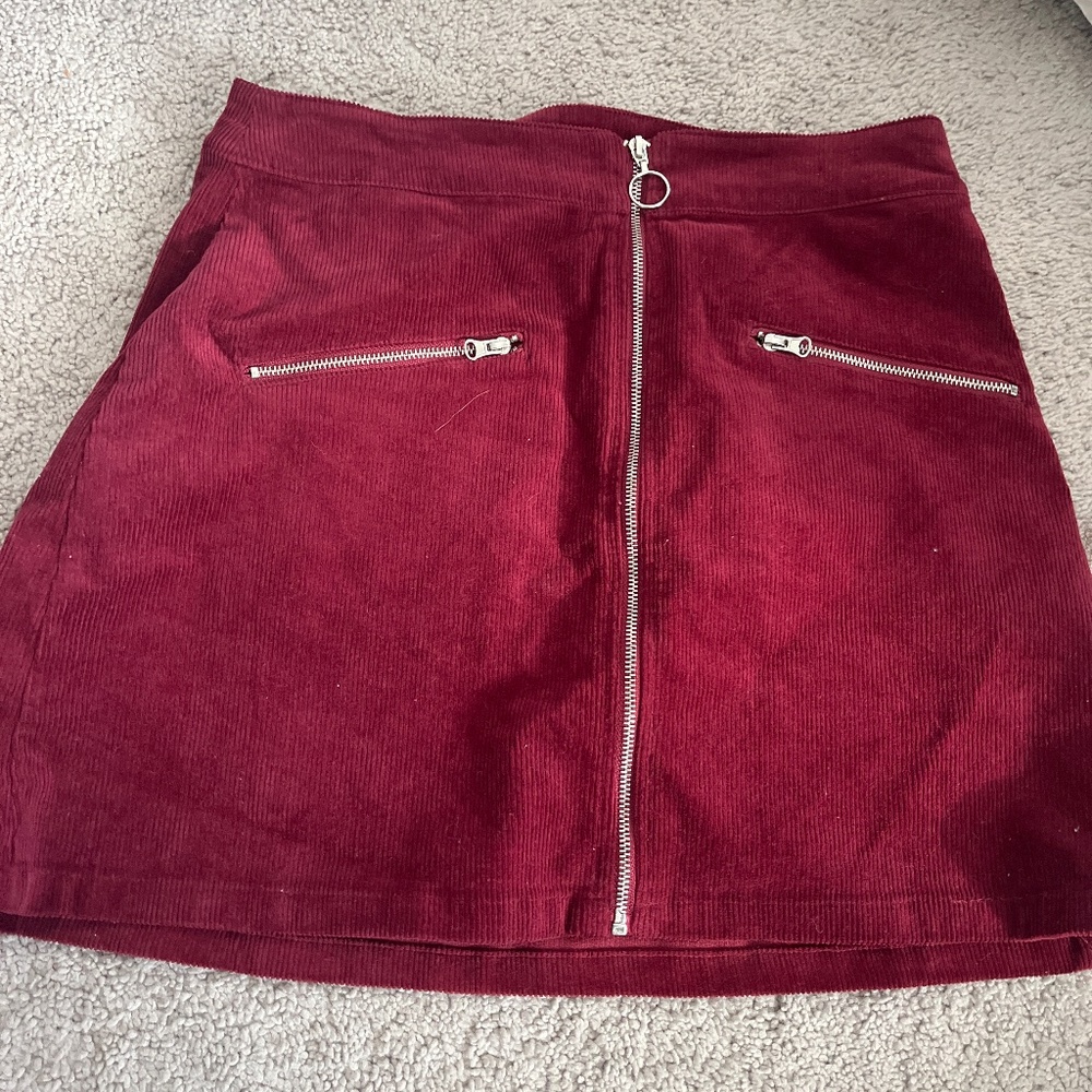 Burgundy skirt